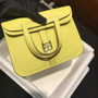 Hermes Mini Halzan 22 Bag Yellow Swift Leather H082139 - Default Title - View 3