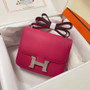 Hermes Constance Bag Plum Epsom Leather Silver H2517 - Default Title - View 1