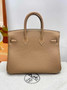 Hermès Birkin Bag Apricot Crocodile Togo Gold Hardware H8610 - W25×H20×D13cm - View 5