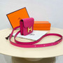 Hermes Constance Slim Wallet Plum Epsom Leather Gold H082072 - Default Title - View 2