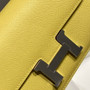 Hermes Constance Box Epsom Leather Lemon Yellow Silver H082762 - Default Title - View 5