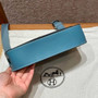 Hermes Jypsiere mini bag Blue Swift Leather Silver H25621 - Default Title - View 3