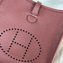 Hermes Evelyne III 17 Togo Wine Red Leather Bag Silver H5662 - Default Title - View 2