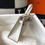 Hermes Kelly Mini II Bag 19 White Crocodile Leather with Gold Hardware - Default Title - View 6