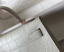 Hermes Kelly Mini II Bag 19 White Crocodile Leather with Gold Hardware - Default Title - View 8