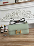 Hermès Constance bag in Light Green Epsom leather H382654 - Gold - View 3