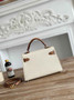 Hermes Kelly Bag 19 Epsom Leather Beige Brown Gold H82338 - Default Title - View 2