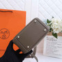 Hermes Lindy Mini Bag Gray Togo Leather Silver Hardware H8603 - Default Title - View 4