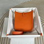 Hermes Evelyne III 17 Orange Togo Leather Bag Silver H5605 - Default Title - View 2