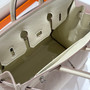 Hermès Birkin Bag 25cm White Swift Leather Canvas Silver Hardware - Default Title - View 9