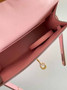 Hermès Kelly II Sellier Mini 2024 Goatskins Pink Leather Gold - Default Title - View 7