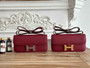 Hermès Constance bag in Red Epsom leather H382658 - Gold - View 1