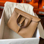 Hermes Halzan 25 Bag Togo Leather Gold H082182 - Default Title - View 4