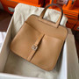 Hermes Halzan 25 Bag Togo Leather Gold H082182 - Default Title - View 1