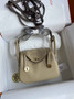 Hermes Lindy Mini Bag Apricot Togo Leather Gold Hardware H8618 - Default Title - View 1