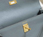Hermès Kelly Danse II blue green Evercolor leather with gold - Default Title - View 5