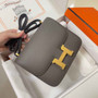 Hermes Constance Bag Epsom Dark Gray Leather Gold H2548 - Default Title - View 2