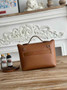 Hermès 24/24 Mini Bag Evercolor Swift Leather Brown Silver - Default Title - View 3