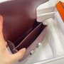 Hermes Constance Bag 19 Wine Red Epsom Leather Silver H083922 - Default Title - View 7