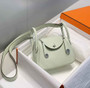 Hermes Lindy Mini Bag Light Green Togo Leather Gold Hardware H8651 - Default Title - View 2