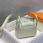 Hermes Lindy Mini Bag Light Green Togo Leather Gold Hardware H8651 - Default Title - View 4