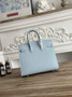 Hermès Birkin 25 Bag Blue Epsom Leather H625640 - Default Title - View 3