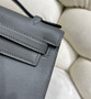 Hermes Kelly Bag 22 Gray Swift Leather Silver Hardware - Default Title - View 7