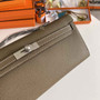Hermès Kelly Cut Clutch 31cm Epsom Leather Gray Silver - Default Title - View 4