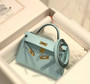 Hermes Kelly Mini II Bag 19 Epsom Light Blue with Silver Hardware - Default Title - View 1