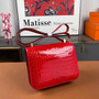 Hermes Constance Crocodile Leather Bag Red Gold H282281 - 19cm - View 3