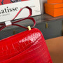 Hermes Constance Crocodile Leather Bag Red Gold H282281 - 19cm - View 4