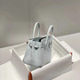 Hermès Birkin Mini Bag 20cm light blue togo leather with shoulder strap - Default Title - View 4