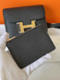 Hermes Constance Slim Wallet Black Epsom Leather Gold H082092 - Default Title - View 4