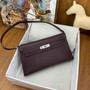 Hermes Kelly Bag Silver Hardware with Elan Wine Red Leather - Default Title - View 3