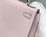 Hermes Kelly Bag 25 Light Pink Epsom Leather Silver Hardware H7101 - Default Title - View 7