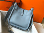 Hermès Evelyne III 29 Taurillon Clemence Shoulder Bag Light Blue Silver - Default Title - View 2