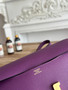 Hermès Constance bag in Purple Epsom leather H382698 - Gold - View 11