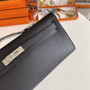 Hermès Kelly Cut Clutch 31cm Epsom Leather Black Silver - Default Title - View 2
