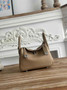 Hermes Lindy Mini Bag Khaki Togo Leather Silver H68635 - Default Title - View 1