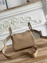 Hermes Lindy Mini Bag Khaki Togo Leather Silver H68635 - Default Title - View 3