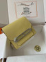Hermès Mini Roulis Bag Light Yellow Evercolor Silver Hardware H50330 - Default Title - View 2