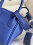 Hermes Lindy Mini Bag Dark Blue Togo Leather Gold Hardware H8610 - Default Title - View 6
