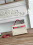 Hermes Kelly Bag 19 Epsom Leather Beige Pink Silver H82343 - Default Title - View 1