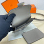 Hermes Constance Slim Wallet Gray Epsom Leather Silver H082067 - Default Title - View 5
