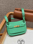 Hermes Jypsiere mini bag Green Swift Leather Gold H25610 - Default Title - View 1