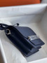 Hermès Mini Roulis Bag Navy Blue Evercolor Silver Hardware H50311 - Default Title - View 3