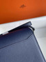 Hermès Mini Roulis Bag Navy Blue Evercolor Silver Hardware H50311 - Default Title - View 5