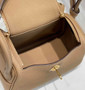 Hermes Lindy Mini Bag Light Brown Togo Leather Gold Hardware H8652 - Default Title - View 6