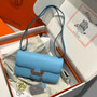 Hermes Constance Box Epsom Leather Blue Silver H082691 - Default Title - View 1