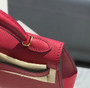 Hermes Kelly Mini II Bag 19 Gold Hardware with Epsom Dark Red - Default Title - View 7
